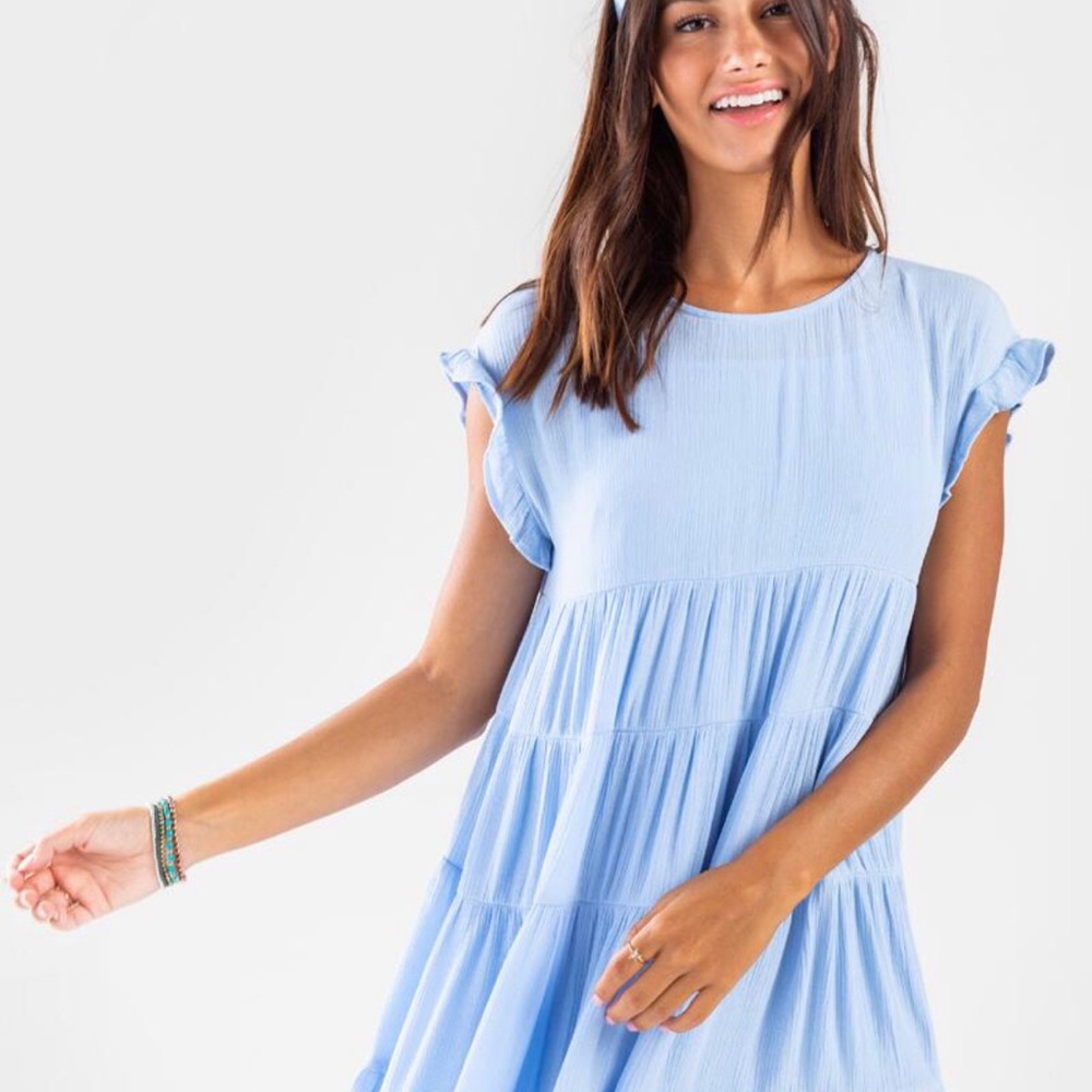 NWT babydoll tiered dress